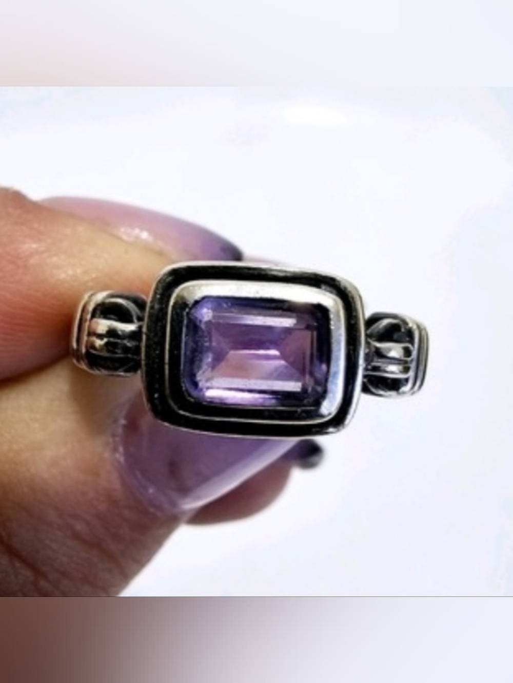 Silpada Misty Morning Sterling Silver & Amethyst Ring R1158